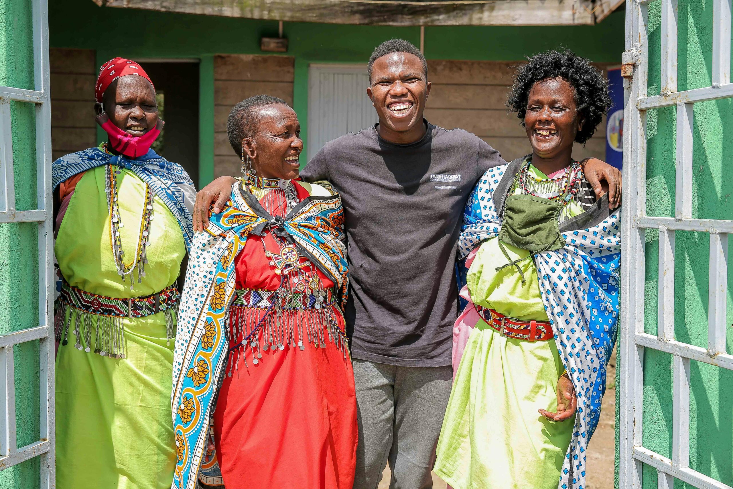 A Happy Family Wearing Traditional Clothes