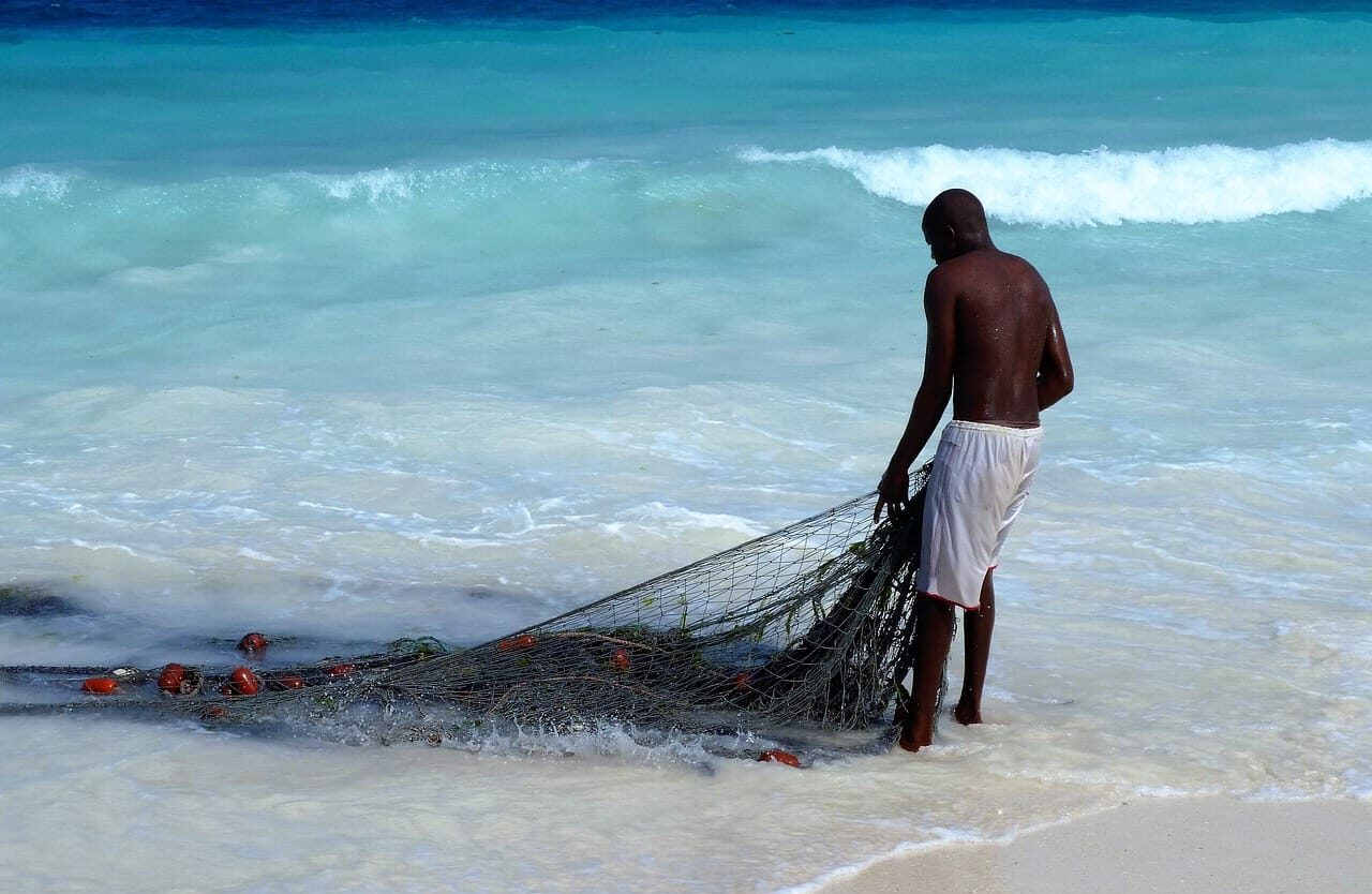 visser, fishing net, africa