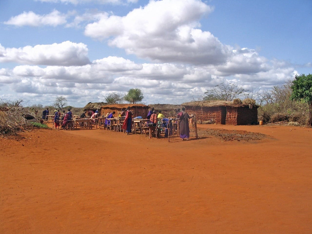 maasai village, kenya, villagers