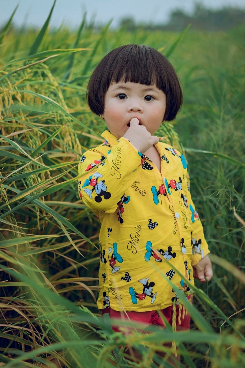 Safari clothing for kids 1 toddler, child, rice field