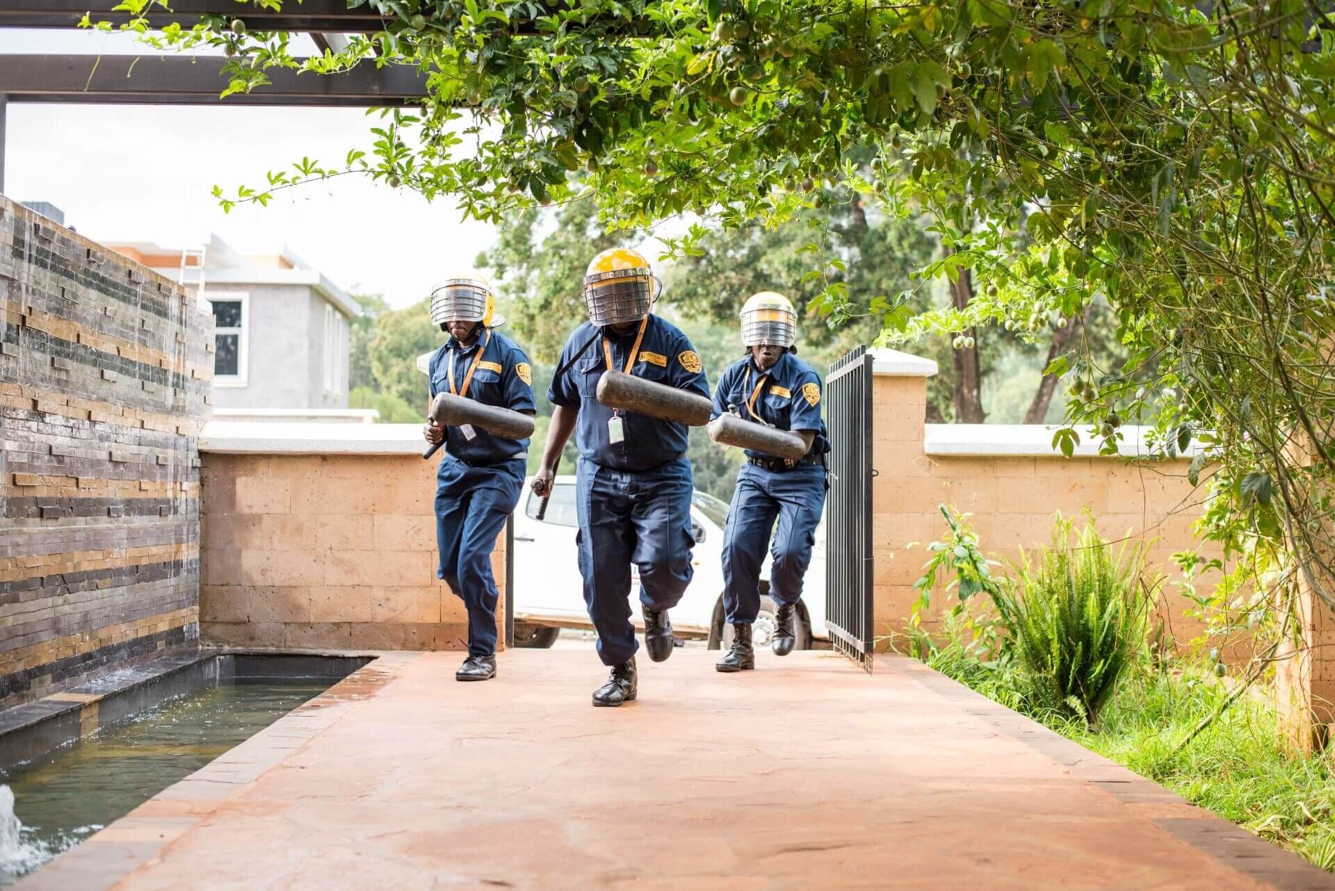 kk security mrt mobile response crew at work in alley