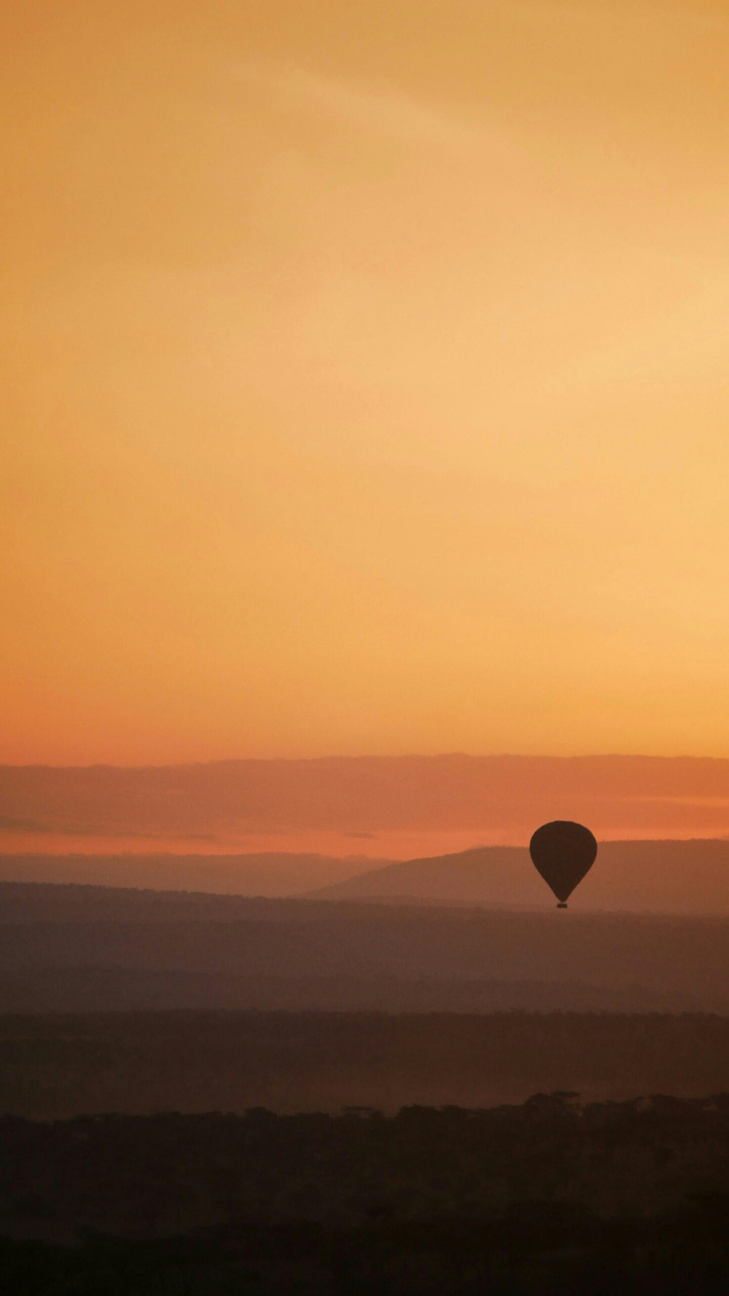 Serengeti National Park attractions 1 Captivating view of a hot air balloon silhouetted against a stunning African sunset.